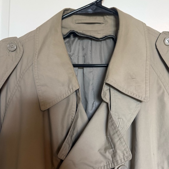 Clipper Mist Mens All Weather Trench Coat Sz‎ 44R Khaki/Brown Classic Jacket - Picture 2 of 13